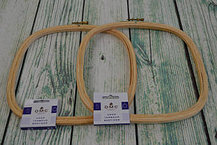 П'яльці дерев'яні з гвинтом  квадратні DMC 25х25см (вказан розмір діагоналей)