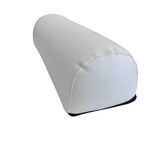 Напіввалик для масажного столу з еко-шкіри 70см висота 12см молочний