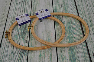 П'яльці дерев'яні з гвинтом  овальні DMC 18х24см