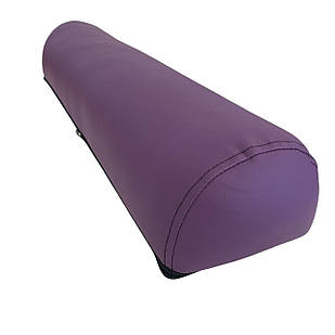 Напіввалик для масажного столу з еко-шкіри 60см висота 12см фіолетовий
