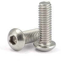 Гвинт з Напівкруглою Головкою М5 х 10 мм Набір 100 шт Нержавіюча Сталь А2 Spec ISO 7380-1