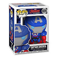 Коллекционная фигурка Funko POP! Bobble Marvel Avengers Mech Strike Captain America (GW) (Exc)