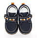 Дитячі сині мокасини на липучці для хлопчиків, дитячі туфлі, фото 6