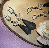 Серьги с шунгитом и горным хрусталем (мер ка ба), фото 5