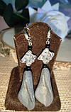 Серьги с шунгитом и горным хрусталем (мер ка ба), фото 2