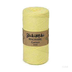 Еко Шнур Cotton Macrame, колір Жовтий