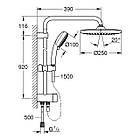 Душова система без змішувача GROHE Tempesta Cosmopolitan 250мм латунна хром 26675000, фото 9