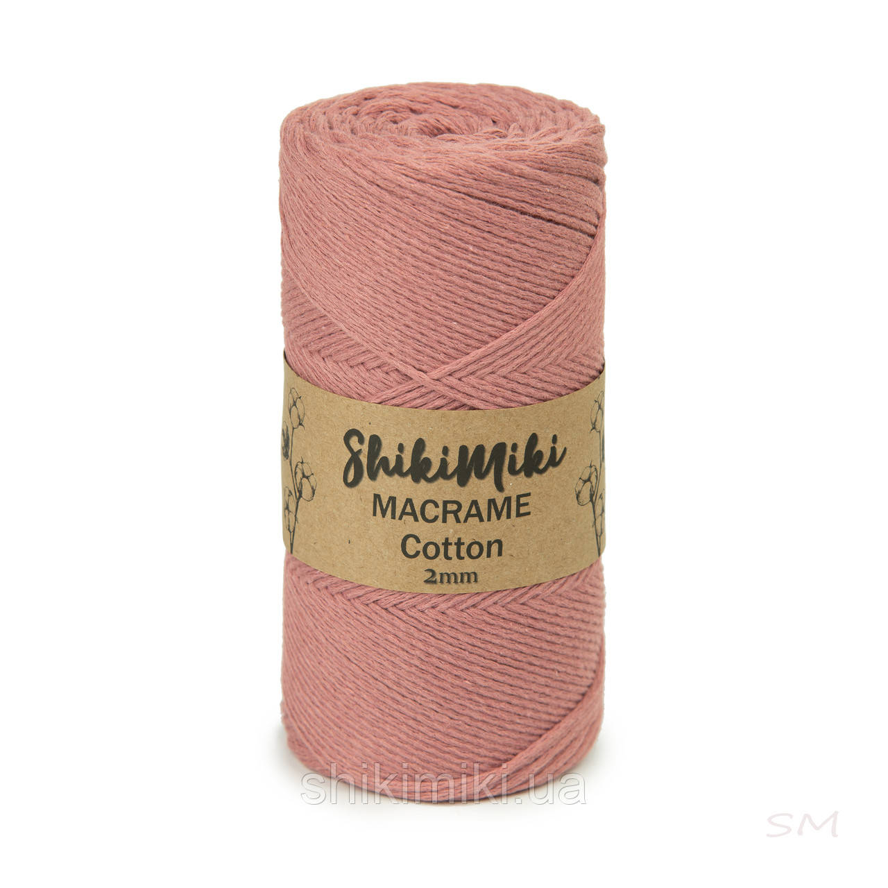 Еко Шнур Cotton Macrame, колір Чайна троянда
