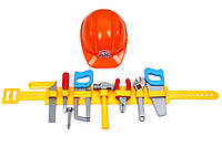 Детский набор инструментов на поясе ТехноК 4401 игрушка для мальчиков каска пояс молоток пила ключ
