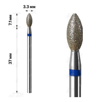 Алмазна Фреза mART (M-043) — Свічка Blue 3.3*7,1