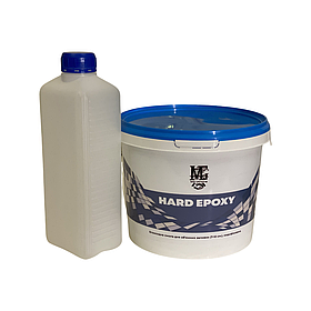 Смола епоксидна прозора HARD EPOXY для об'ємних заливок стільниць з затверджувачем (товщина шару до 7 см) 4кг greenpharm