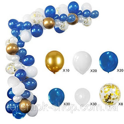 Гірлянда арка з повітряних кульок 118 шт сине небо