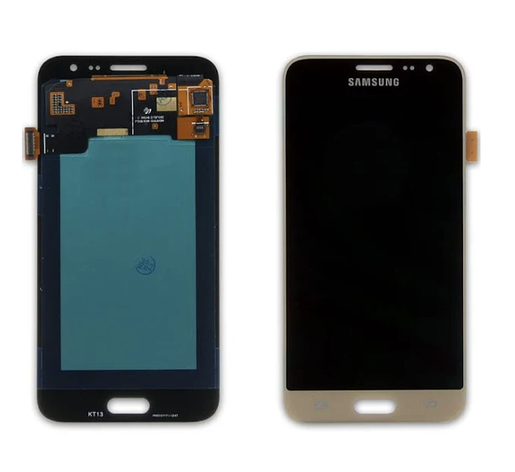 Дисплей (екран) для Samsung J320H/DS Galaxy J3 (2016) + тачскрин, золотистий, OLED, гарної якості, фото 1