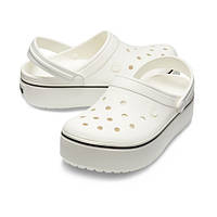 Сабо Crocs Crocband Platform Clog 37 р 23.2-24 см Белые 205434-M5/W7 White