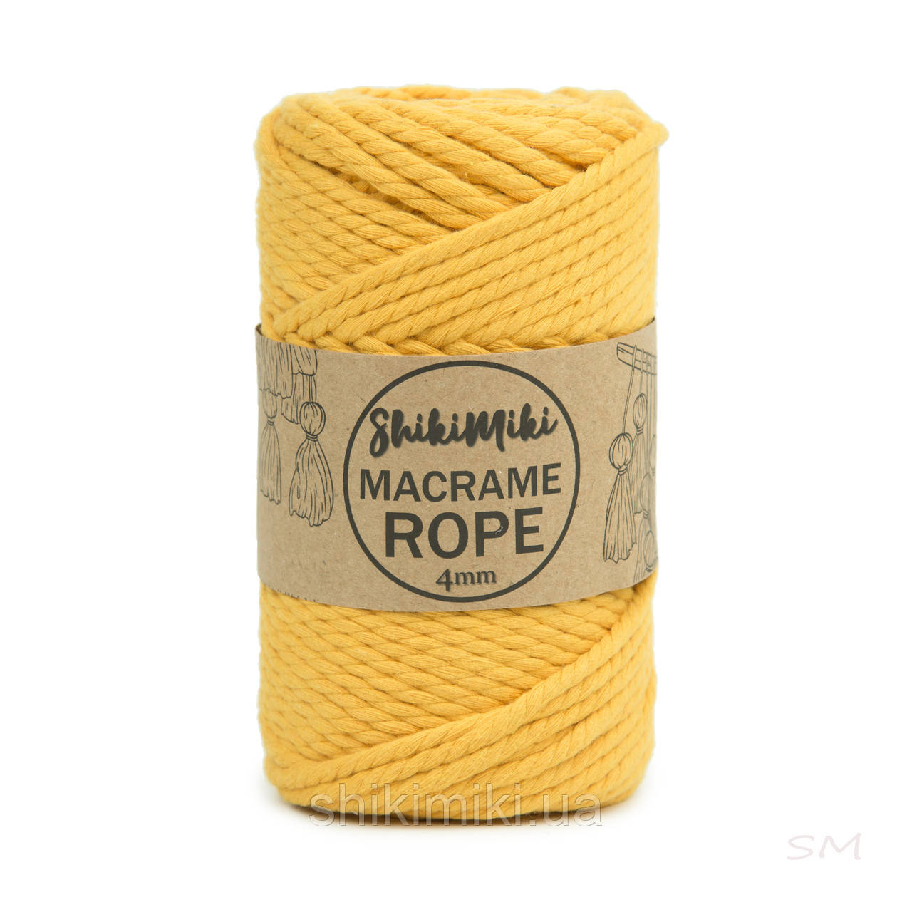Еко шнур Shikimiki Rope 4mm, колір Світла гірчиця, фото 1