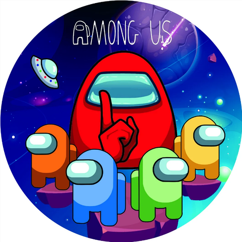 Тарілки 18 см в стилістиці "Амонг Ас" (Космос) паперові -