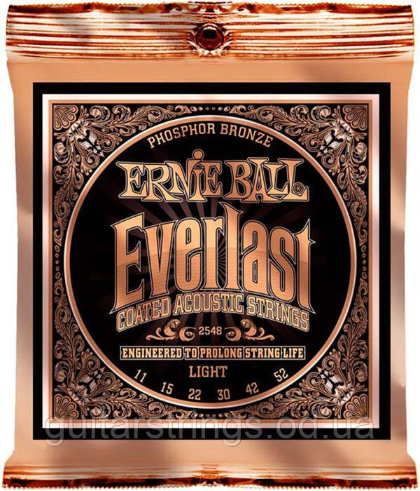 Струны Ernie Ball 2548 Everlast Phosphor Bronze 11-52 Light