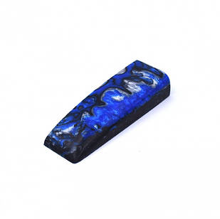 Акрил для рукояті ножа Брусок Inlace Acrylester  Blue Damascus (Голубий метал) 130х40х25мм