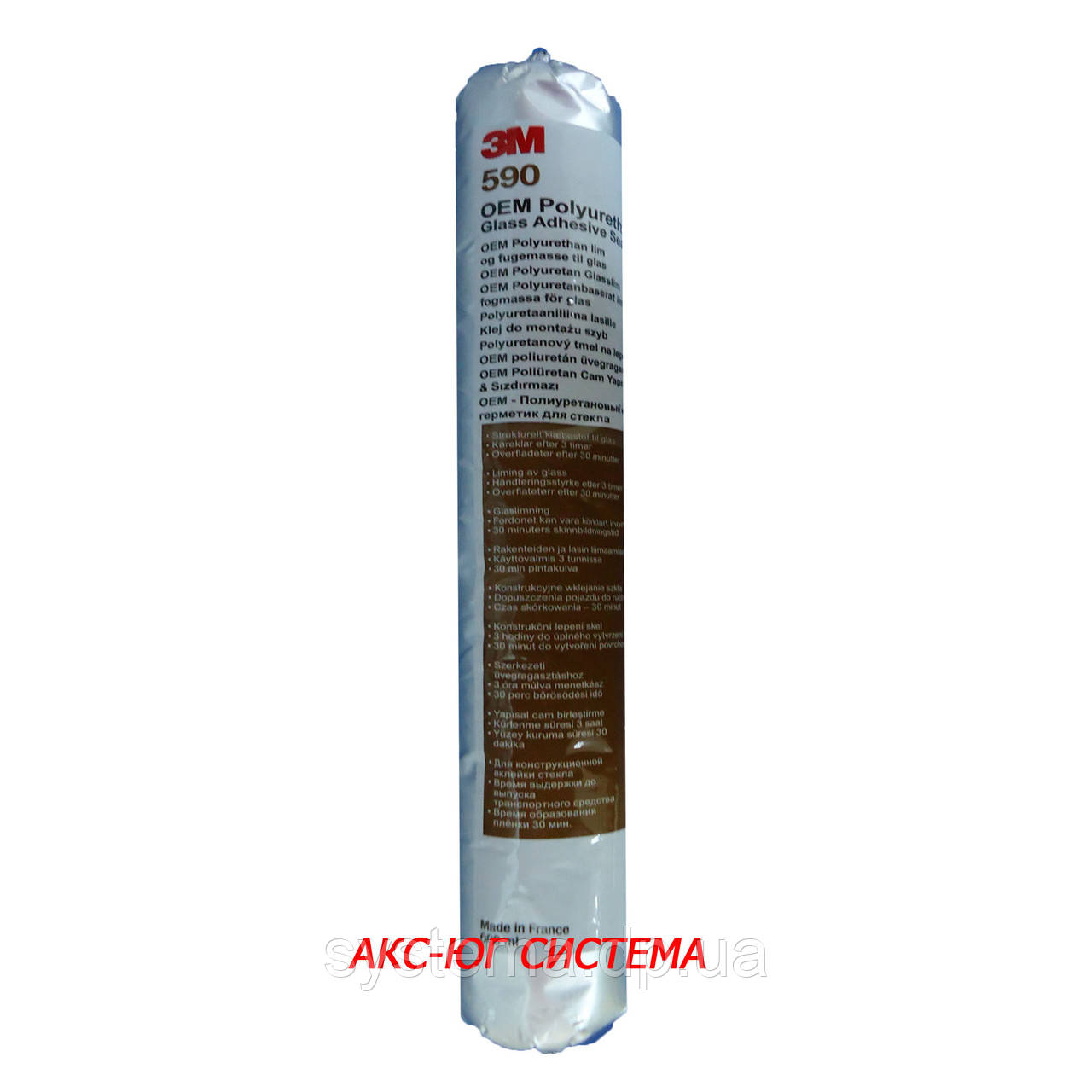 3M™ 590 OEM - Поліуретановий клей-герметик для вклейки віконних блоків, чорний, 600 мл