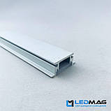 Підлоговий профіль для світлодіодної стрічки 21 х 11 мм 3 метри з матовим розсіювачем, фото 8