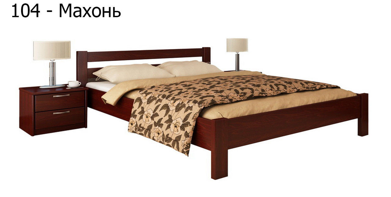 Ліжко односпальні в спальню з натуральної деревини буку Рената Естелла - фото 5 - id-p4103265