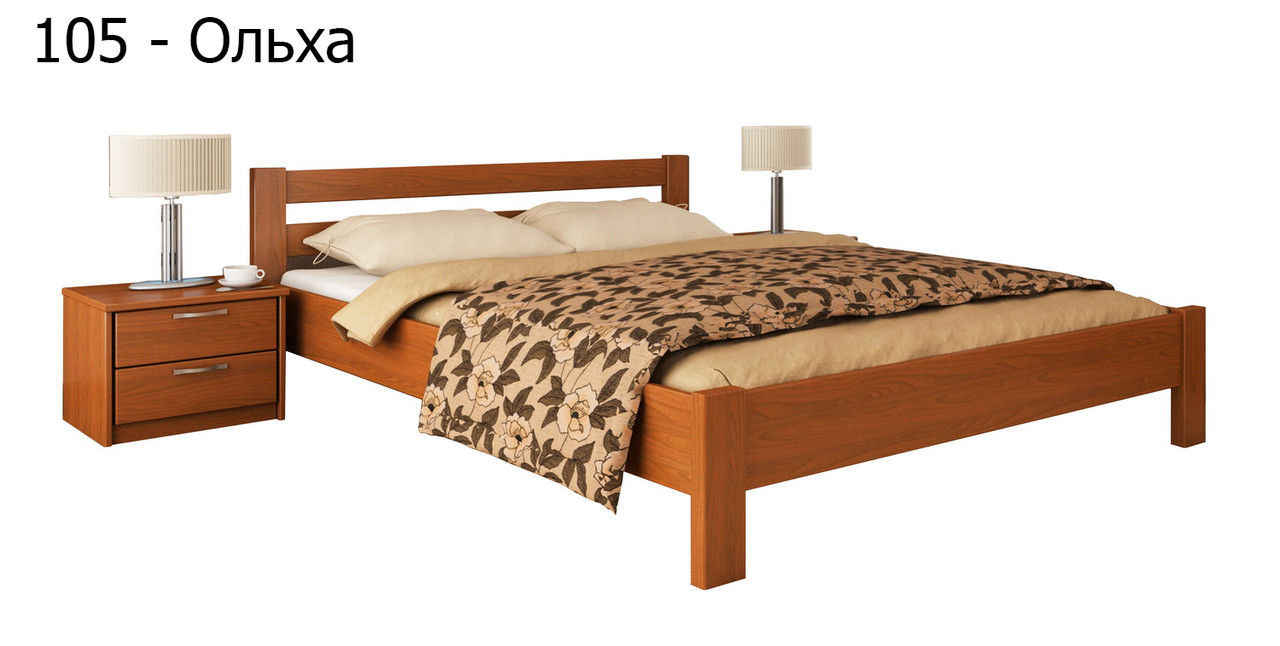 Ліжко односпальні в спальню з натуральної деревини буку Рената Естелла - фото 6 - id-p4103265