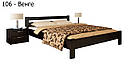 Ліжко односпальні в спальню з натуральної деревини буку Рената Естелла, фото 7