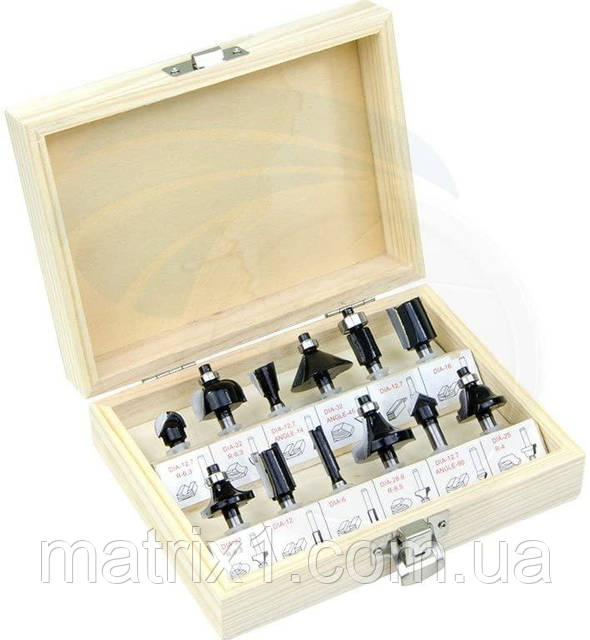 Набор фрез по дереву Ø=8 ММ 12 шт TOLSEN: продажа, цена в