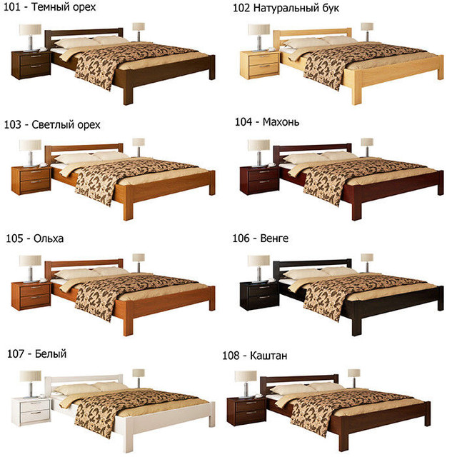 Фото Ліжко Рената (Бук) Купити Ліжко Рената (Бук)