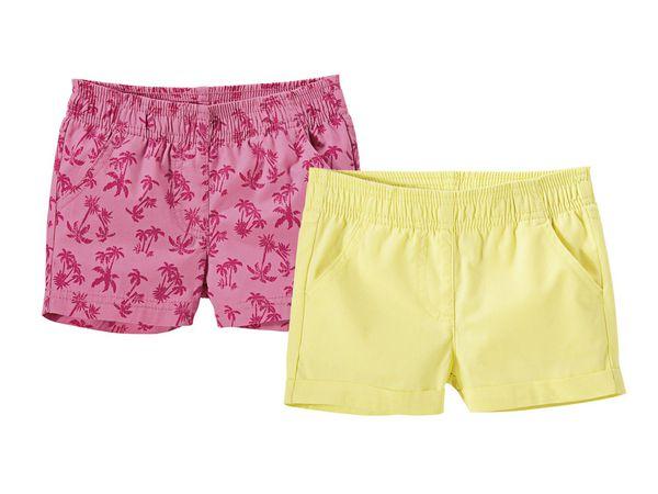 Набір шортів для дівчинки рожеві та жовті Lupilu (Німеччина) р. 98/104, фото 1