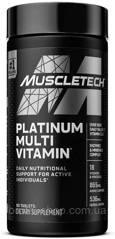 Вітамінно-мінеральний комплекс, MuscleTech Platinum Multi Vitamin (90tab)