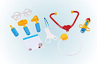 Іграшка Маленький лікар ТехноК 4029 у пакеті дитячий ігровий набір для дітей стетоскоп шприц термометр окуляри бланк