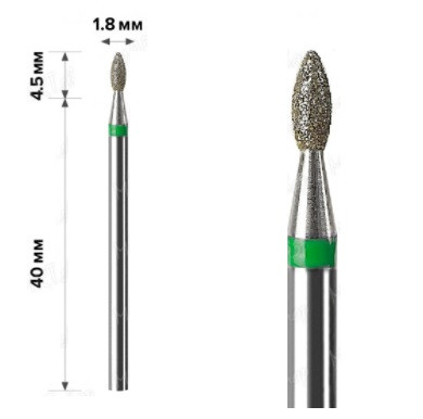 Алмазна Фреза mART (M-041) — Олива Green 1.8*4.5, фото 1
