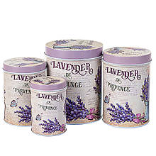 Набір з 4 контейнерів для продуктів "Лаванда"