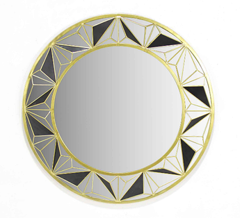 Настінне дзеркало "Колесо фортуни" зі скла і металу 21018