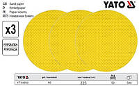 Диск шліфувальний до стін G60 Ø-225 мм 3 штуки YATO YT-84600