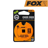 Готовые поводки чод-риг Fox Edge Armapoint Stiff Rig Beaked Chod Rigs 25lb с крючками №6 (3шт)