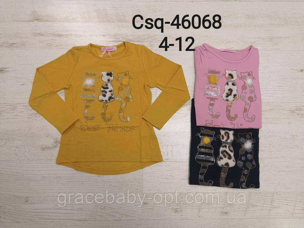 Реглан для дівчат оптом, Seagull, 4-12 років, № CSQ-46068