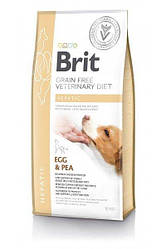 Brit GF VetDiets Dog Hepatic 12 kg при хворобі печінки з яйцем, горохом, бататом і гречкою