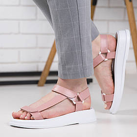 Жіночі босоніжки з Натуральної шкіри Українського виробництва пудра 36р