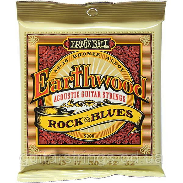 Струны Ernie Ball 2008 Earthwood Bronze Alloy Rock n Blues 10-52