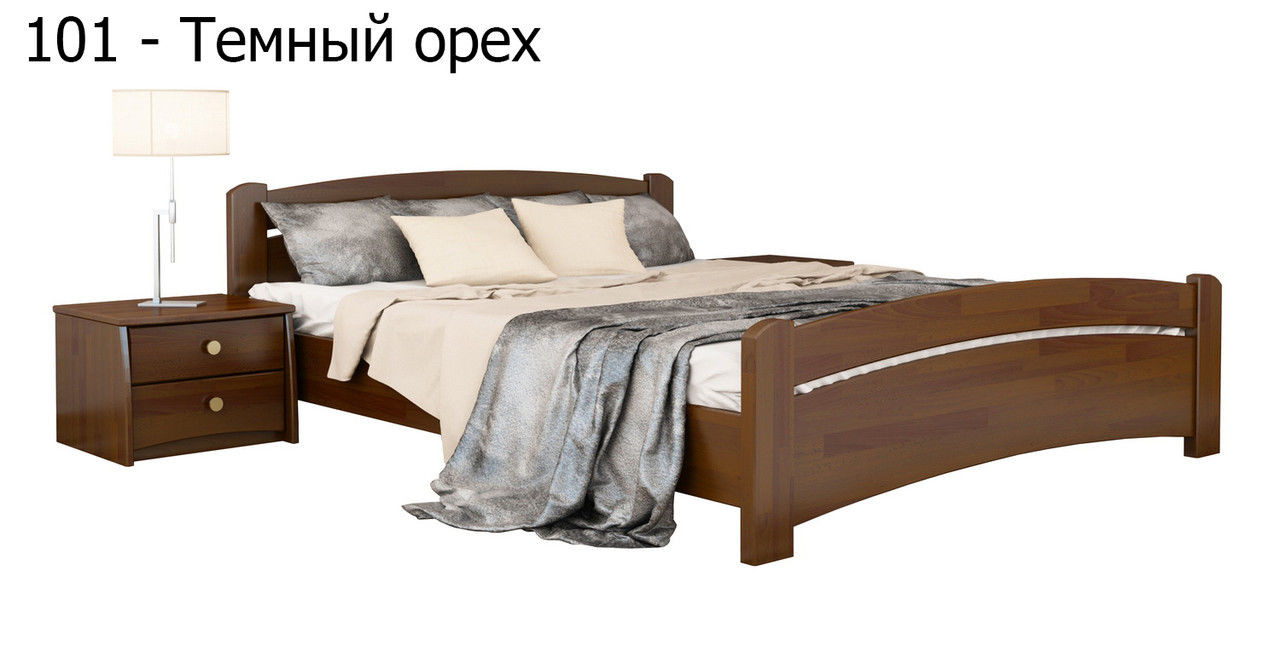 Ліжко односпальні в спальню, дитячу з натуральної деревини буку Венеція Естелла - фото 2 - id-p4103937
