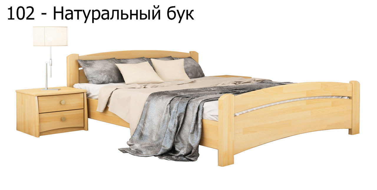 Ліжко односпальні в спальню, дитячу з натуральної деревини буку Венеція Естелла - фото 3 - id-p4103937