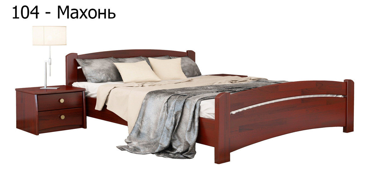 Ліжко односпальні в спальню, дитячу з натуральної деревини буку Венеція Естелла - фото 5 - id-p4103937