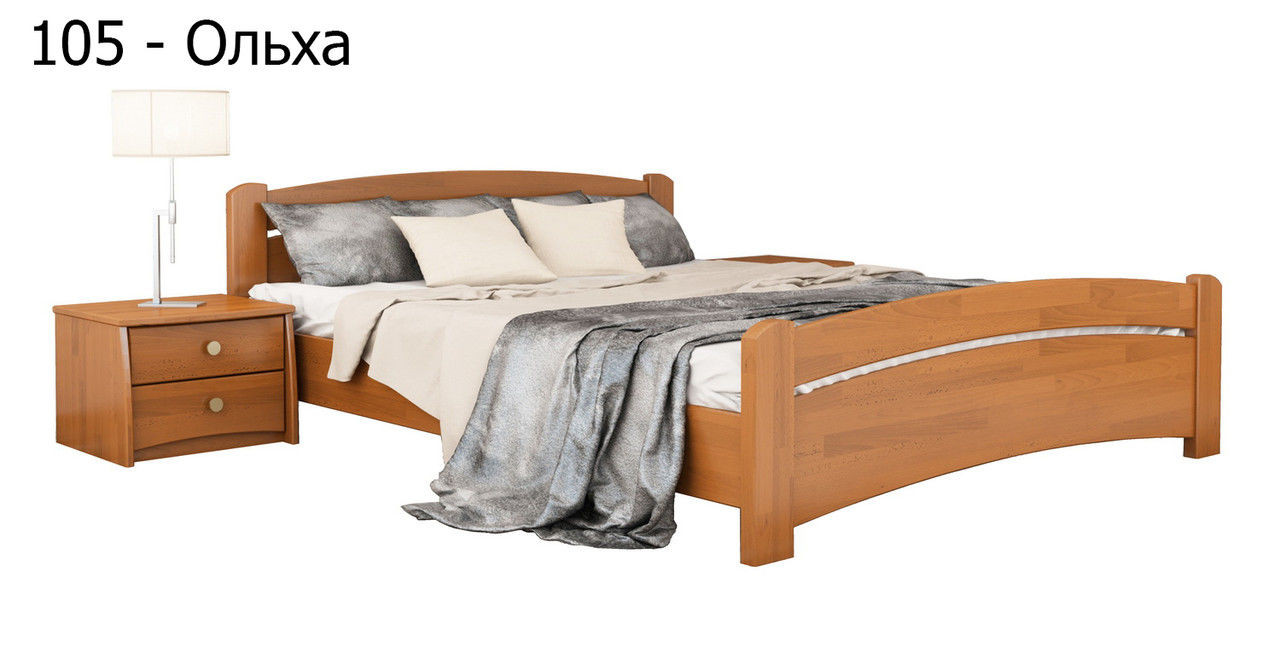 Ліжко односпальні в спальню, дитячу з натуральної деревини буку Венеція Естелла - фото 6 - id-p4103937