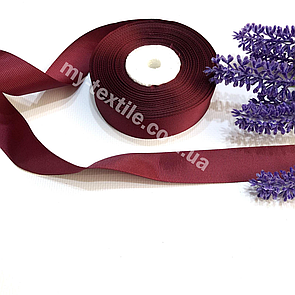 Репсова стрічка однотонна 2,5 см 23 м Марсала