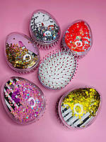 Компактний гребінець для дітей або жіночої сумочки, з паєтками