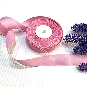 Репсова стрічка однотонна 2,5 см 23 м Рожевий
