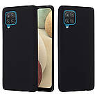 Чохол Silicone Case full для Samsung Galaxy A22 (A225) Black, фото 3