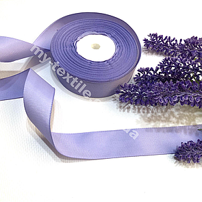 Репсова стрічка однотонна 2,5 см 23 м Лавандовий